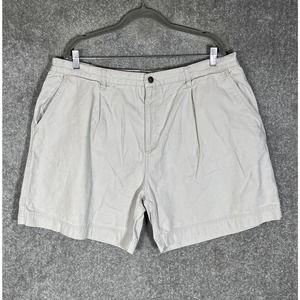 Big‎ Dogs Partial Elastic Chino Shorts Mens Size 42 Light Gray Cotton Pockets